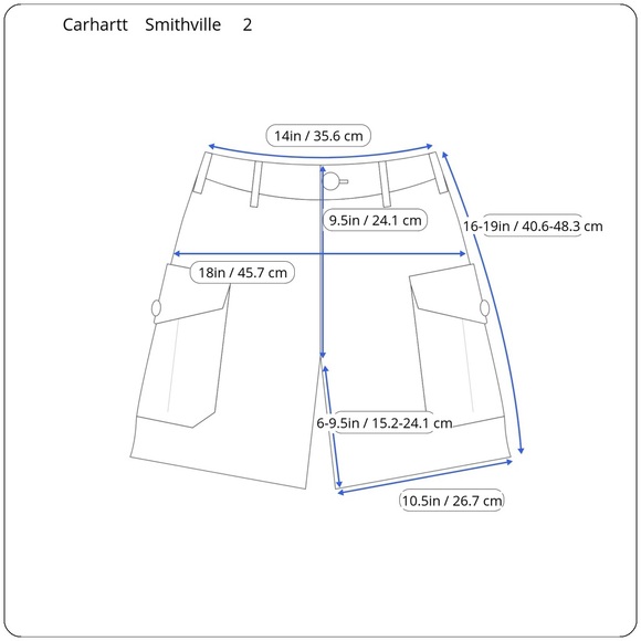 🔨 CARHARTT “Smithville” Women’s Original Fit Shorts in Tarmac, 2 — NWT - Picture 10 of 10